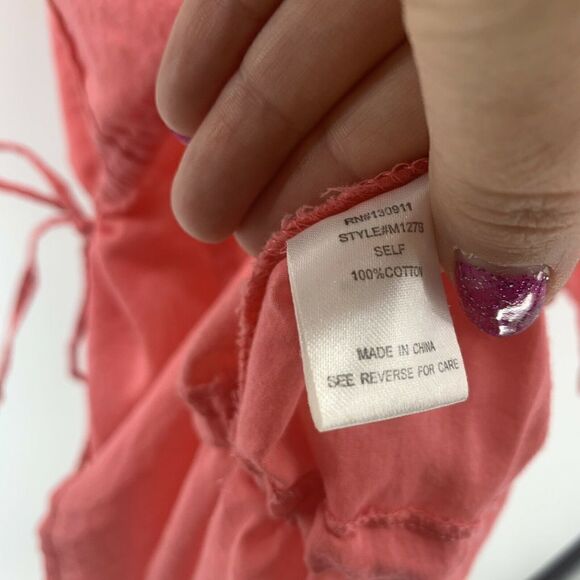 Black Rainn Pink Ruffle Popover Blouse Medium - Picture 8 of 8